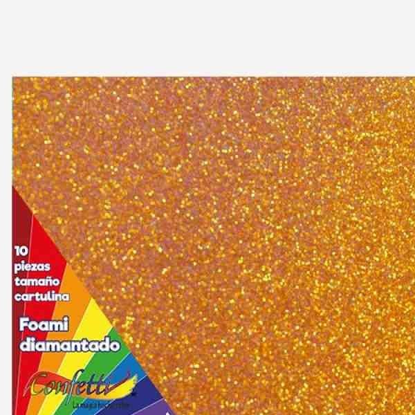 FOAMY DIAMANTADO 55X43CM. ORO VIEJO E.10 C.300